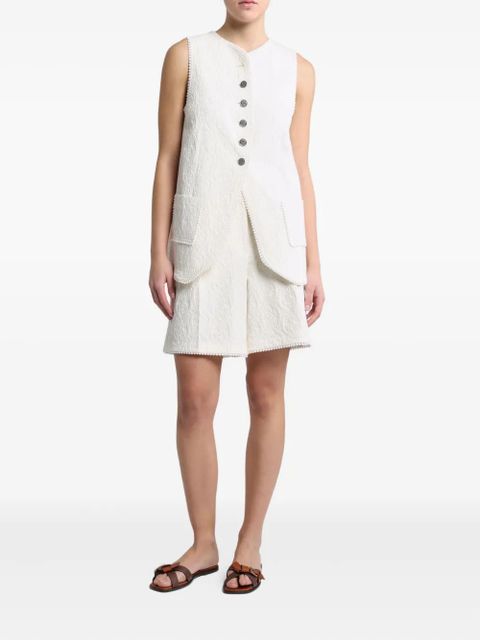 ETRO paisley-jacquard waistcoat - White