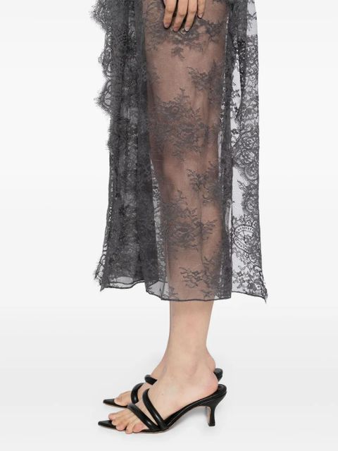 Christopher Esber floating lace dress - Grey