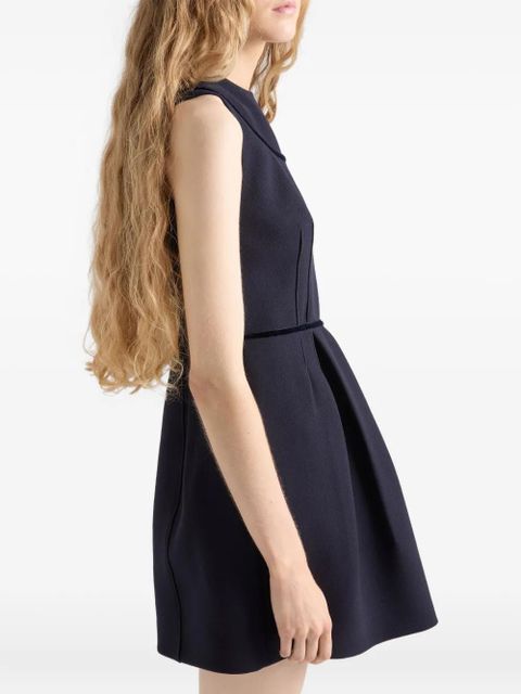 Prada Natté round-neck mini dress - Blue