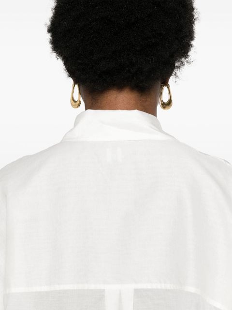 TOTEME long-sleeve cotton shirt - White