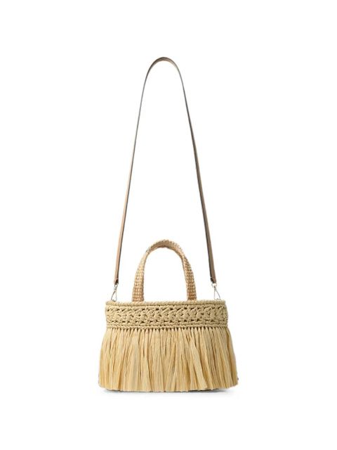 Jimmy Choo beach tote East-West mini bag - Neutrals