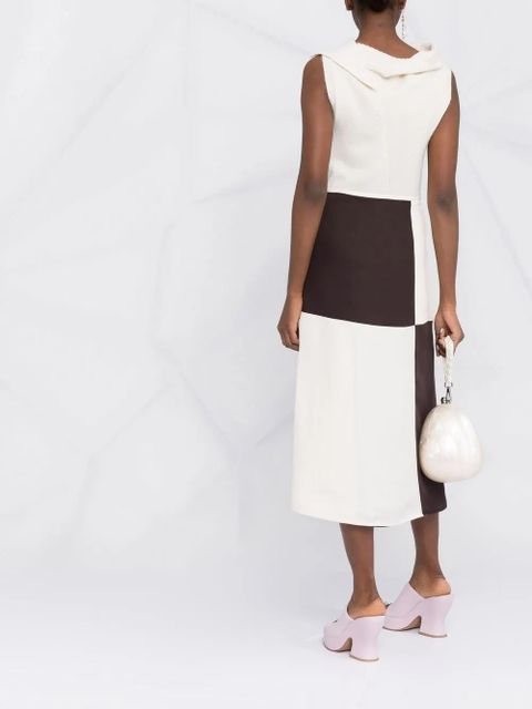 Jil Sander colour-block midi skirt - Neutrals