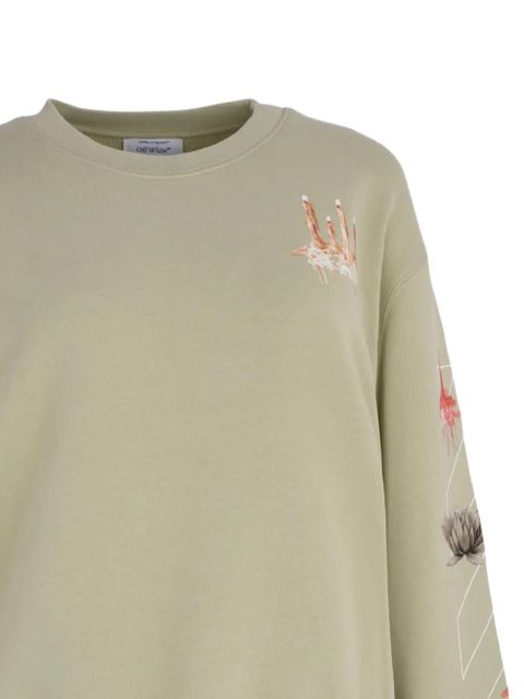 Off-White Candles Arrow crew-neck sweatshirt - Green