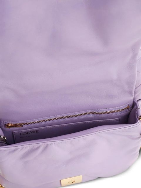 LOEWE Goya padded leather shoulder bag - Purple