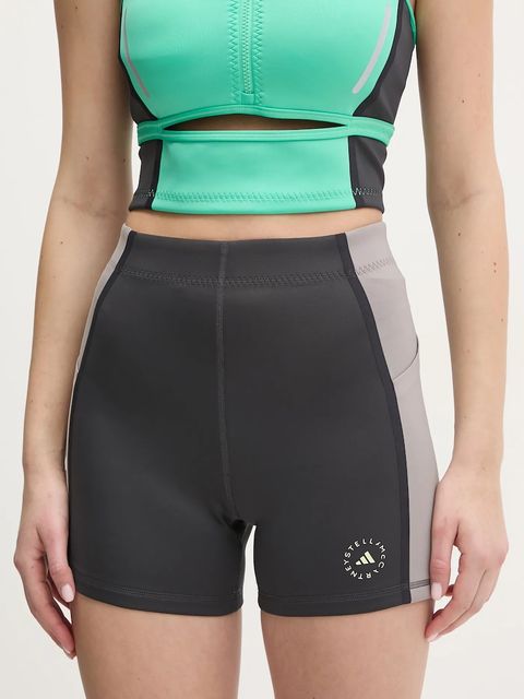 adidas by Stella McCartney szorty damskie kolor szary wzorzyste high waist JG1057 - zdjęcie produktu nr 1