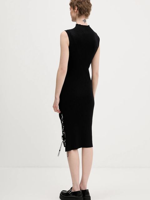 Karl Lagerfeld Jeans sukienka kolor czarny mini dopasowana B1W13041