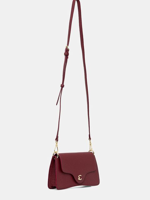 Coccinelle torebka skórzana kolor bordowy E5 SSL 27 01 01