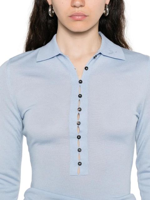 Jacquemus merino-wool polo shirt - Blue