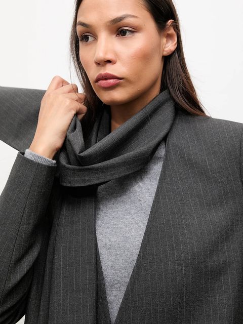 Answear.LAB marynarka kolor szary niezapinana wzorzysta