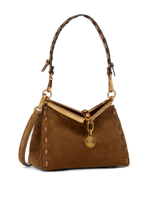 ETRO small Vela suede shoulder bag - Brown