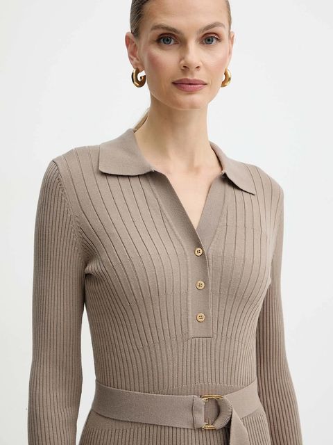 Marciano by Guess sukienka AGATHE kolor beżowy maxi rozkloszowana 5BGK07 5891Z - zdjęcie produktu nr 2