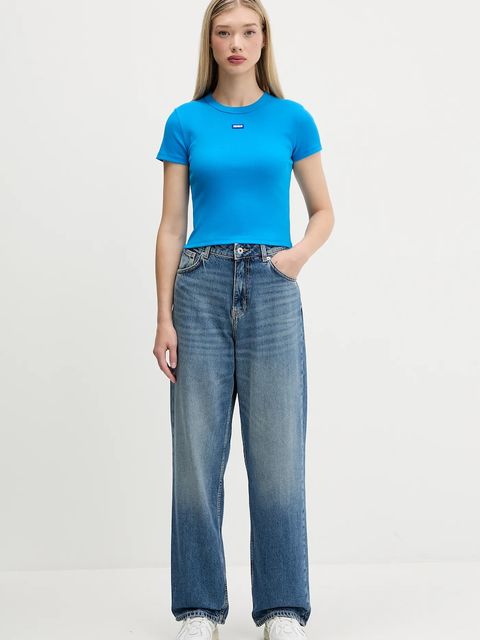 Hugo Blue t-shirt damski kolor niebieski 50510749 - zdjęcie produktu nr 2