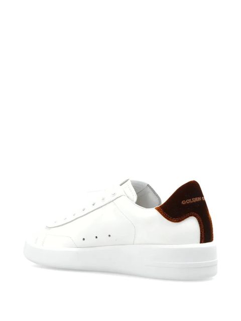 Golden Goose Purestar appliqué-detail leather sneakers - White