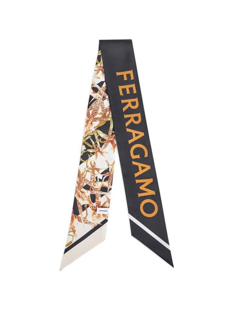 Ferragamo Gaia floral-print scarves - Black - zdjęcie produktu nr 1