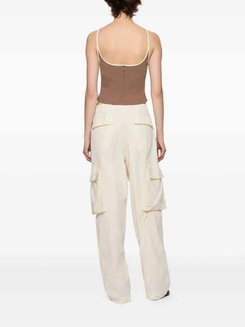 Paris Georgia Heart trim-detail top - Brown