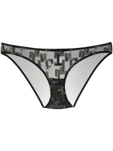 ERES semi-sheer design briefs - Black - zdjęcie produktu nr 1