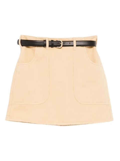 Self-Portrait a-line belted mini skirt - Neutrals - zdjęcie produktu nr 1