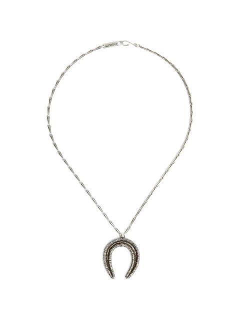 ISABEL MARANT Byrne engraved horseshoe-pendant necklace - Silver - zdjęcie produktu nr 1