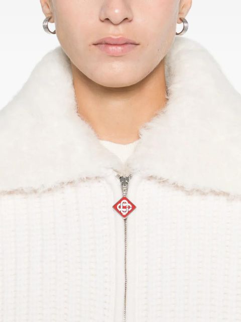 Casablanca ribbed padded jacket - White