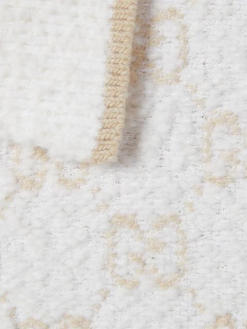 Gucci GG-pattern short-sleeve mini dress - White