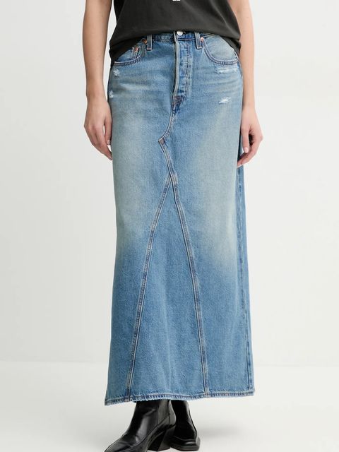 Levi's spódnica jeansowa ICONIC LONG SKIRT W/SLIT - zdjęcie produktu nr 2