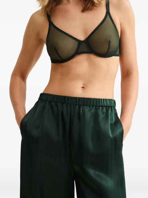 ERES Brocart striped pajamas bottoms - Green