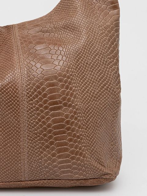 Answear.LAB torebka skórzana kolor brązowy