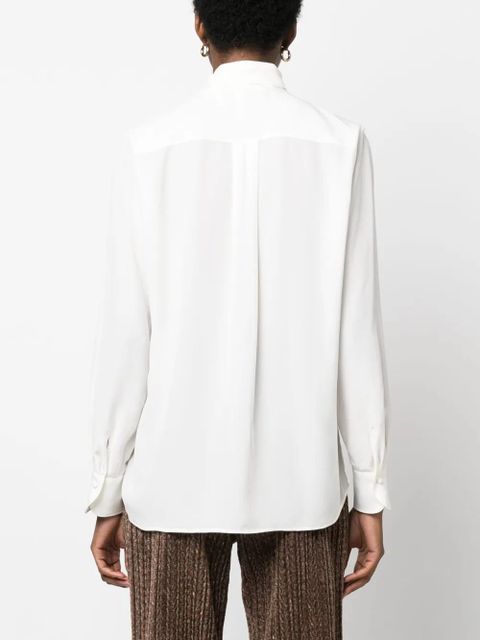 Chloé tie-strap silk shirt - Neutrals