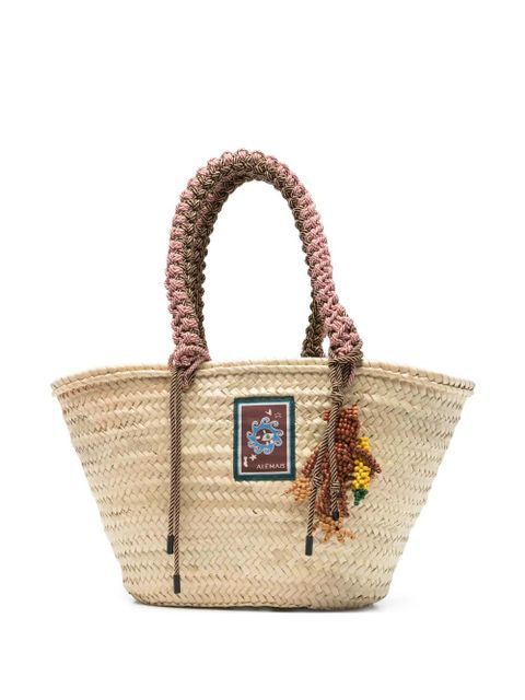 ALEMAIS maxi macrame basket tote bag - Neutrals - zdjęcie produktu nr 1
