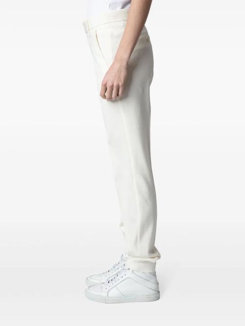 Zadig&Voltaire Prune tapered crepe trousers - White