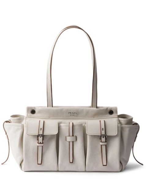 Prada Route large leather tote bag - Neutrals - zdjęcie produktu nr 1