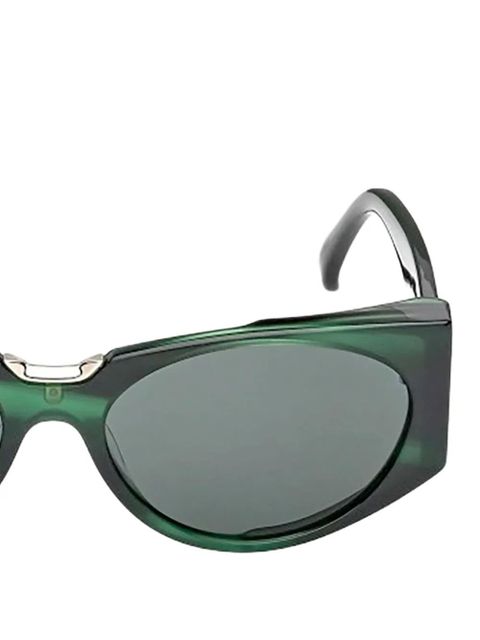 Max Mara Eyewear geometric-frame sunglasses - Green - zdjęcie produktu nr 2