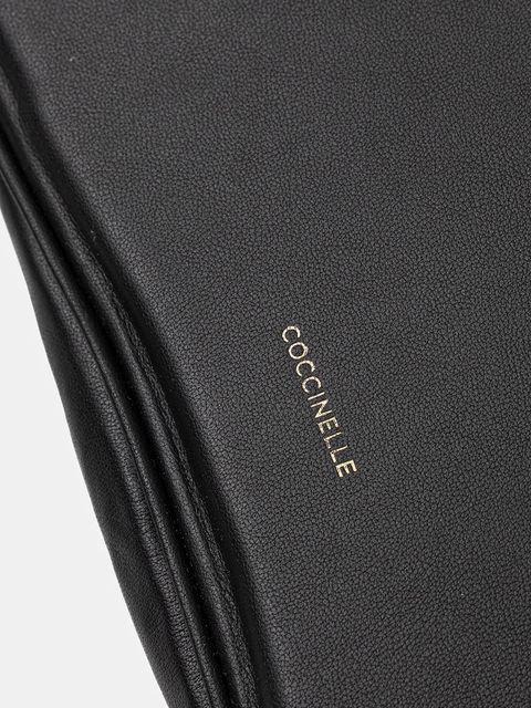 Coccinelle torebka skórzana COCCINELLE C-ME FLUFFY kolor czarny E1.SUE.12.01.01