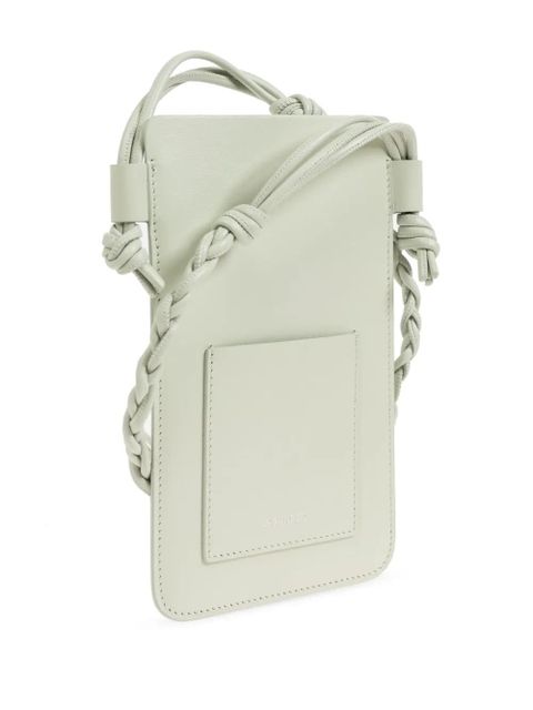 Jil Sander logo-stamp phone bag - Green