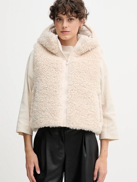 Save The Duck bezrękawnik AYLA kolor beżowy zimowy D82501W.CURL21