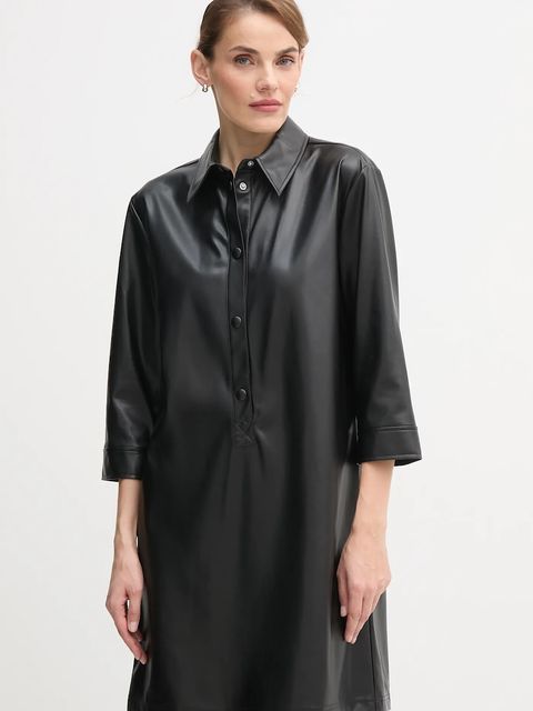 United Colors of Benetton sukienka kolor czarny mini prosta 4M3CDV0BZ