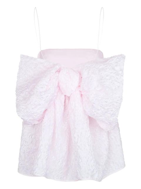 Cecilie Bahnsen Veronica bow-detailing top - Pink
