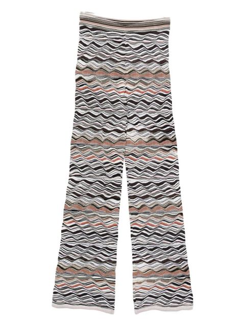 Missoni wave-pattern straight-leg trousers - Neutrals