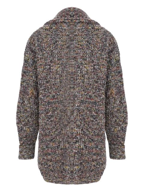 Missoni deep-neck flame rib cardigan - Grey