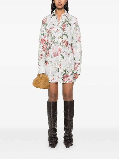 The Attico floral-print mini dress - White - zdjęcie produktu nr 2