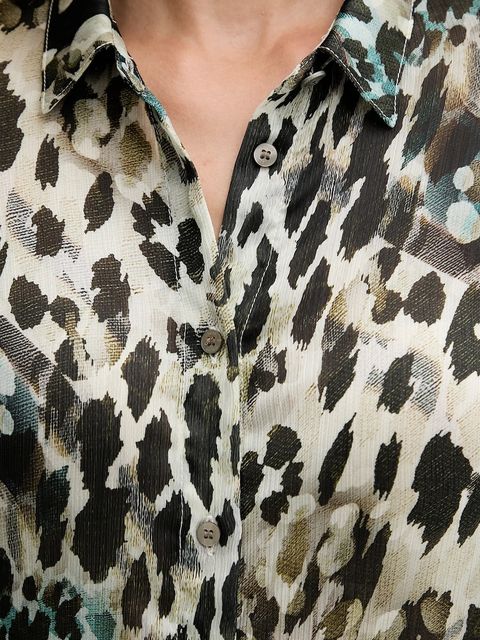 Guess koszula CLOUIS damska kolor czarny regular z kołnierzykiem klasycznym W5YH0X WDW82