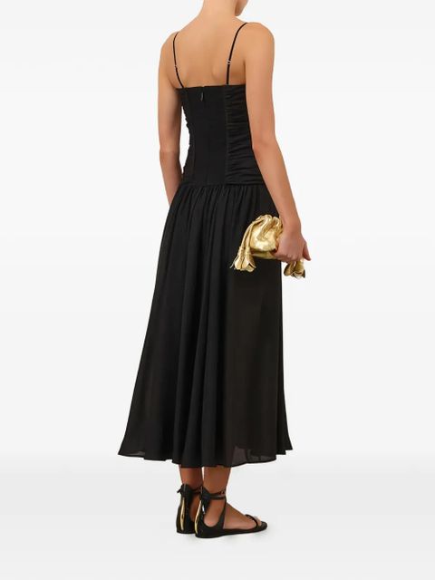 ZIMMERMANN Aster tie-detail midi dress - Black