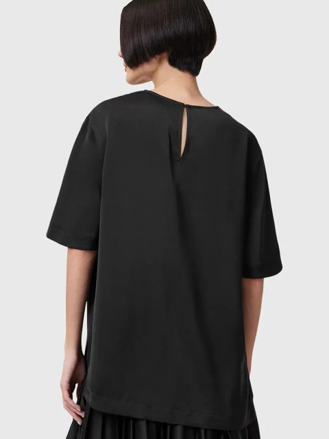 AllSaints bluzka AMELIE damska kolor czarny gładka W032PC