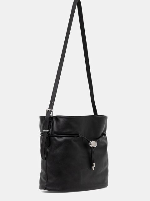 Trussardi torebka skórzana kolor czarny Z598E005975N - zdjęcie produktu nr 2