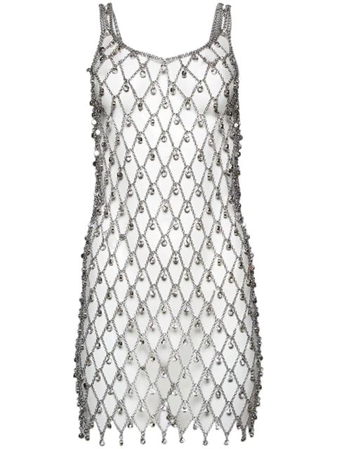 Rabanne embellished-chain dress - Silver - zdjęcie produktu nr 1