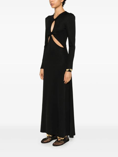 Christopher Esber open twist anglaise dress - Black