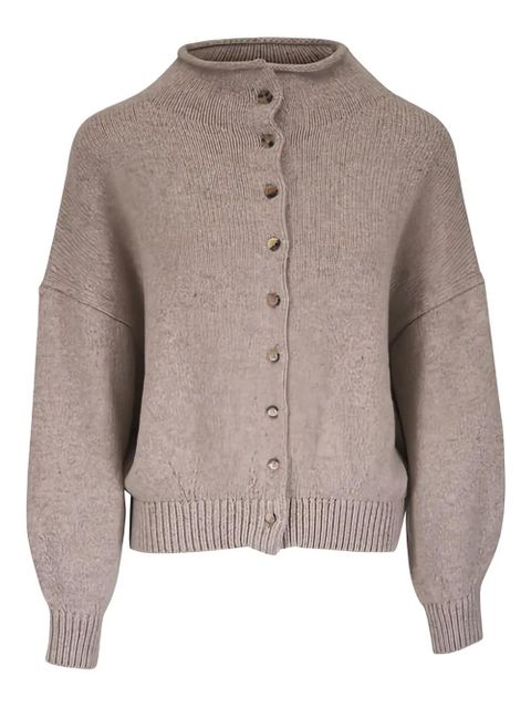 KHAITE Nelya ribbed cardigan - Neutrals - zdjęcie produktu nr 1