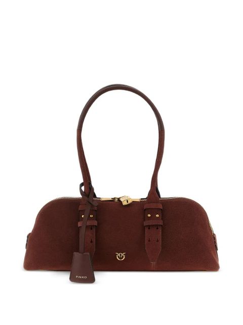 PINKO metal logo suede shoulder bag - Red - zdjęcie produktu nr 2