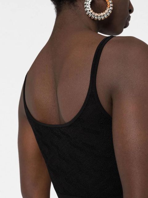 Versace La Greca Medusa '95 knitted crop top - Black