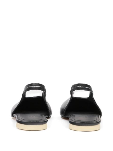 MM6 Maison Margiela square-toe slingback flat pumps - Black